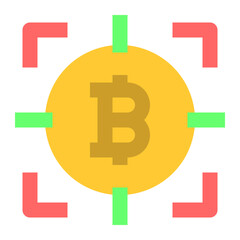 bitcoin target icon illustration
