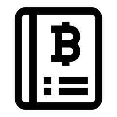 bitcoin book icon illustration