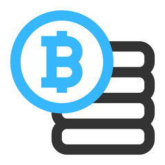 bitcoin earning icon illustration