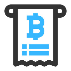 bitcoin bill icon illustration