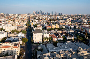 Koreatown Los Angeles, CA Neighborhood Aerial Photo
