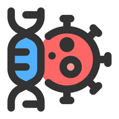 corona virus genetics icon illustration