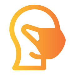 protection mask icon illustration