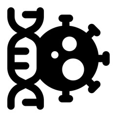 corona virus genetics icon illustration