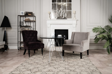 Boudoir. Luxurious interior in the vintage style...
