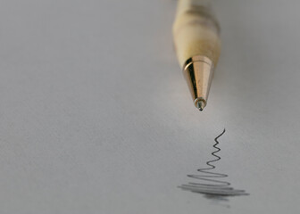 fountain pen on paper