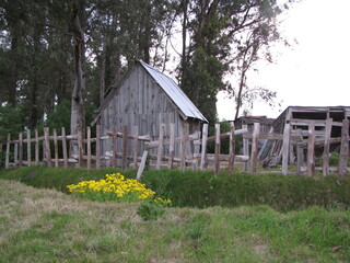 old barn and fence