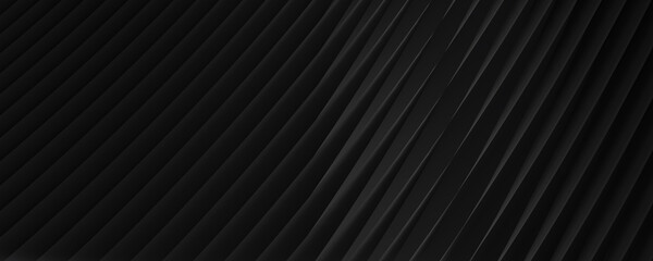 Abstract black line background 3d illustration.