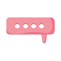 pink speech bubble