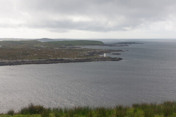 View from Sky Road near Clifden on the Wild Atlantic Way Ireland selective focus