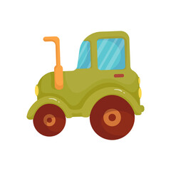 Kids toy
green tractor cartoon vector graphics.