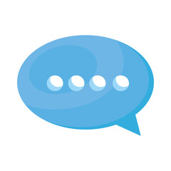 Fototapeta premium blue speech bubble