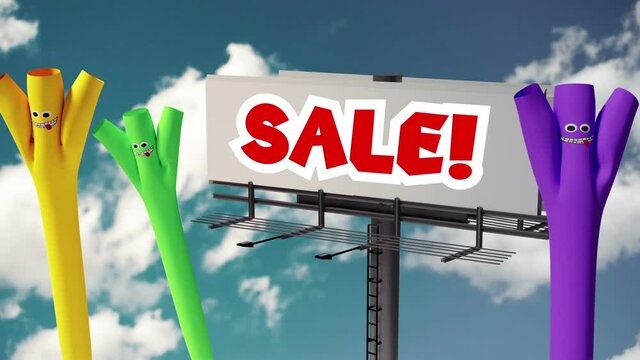 Sale billboard sign tubemen
