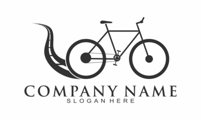 Bike route vector logo