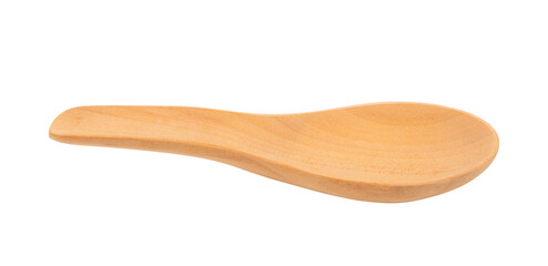 Wooden spoon isolated on white background. 