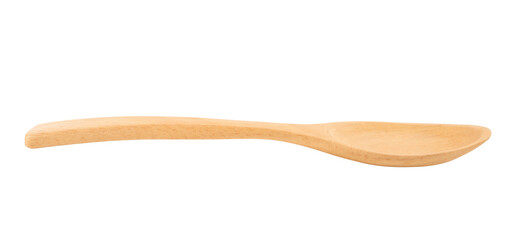 Wooden spoon isolated on white background. 