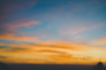 Fototapeta na wymiar beautiful sunset and Sky, dawn light and shiluette mountain view background.
