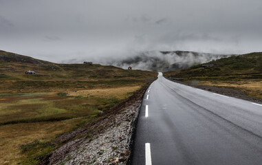 Road to fog, Norway.