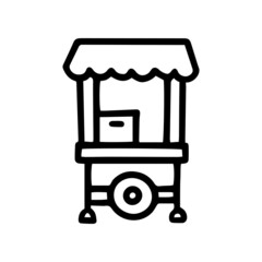 wheel kiosk line vector doodle simple icon