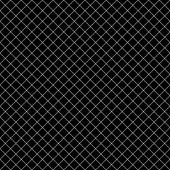Diagonal intersecting white lines on a black background. Seamless pattern in the form of a grid.