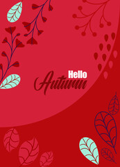 Autumn concept - Wallpaper orange leaves