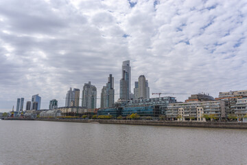 Obraz premium Buenos Aires is the capital and largest city of Argentina. It's a port city located on the estuary of the La Plata River in southeastern South America and is one of the largest cities in South America
