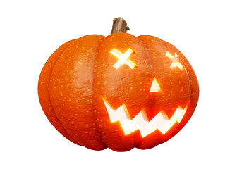 3d rendering of jack pumpkins lantern halloween concept isolated on white background