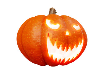 3d rendering of jack pumpkins lantern halloween concept isolated on white background