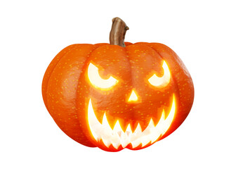 3d rendering of jack pumpkins lantern halloween concept isolated on white background