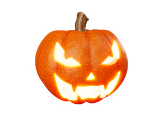 3d rendering of jack pumpkins lantern halloween concept isolated on white background