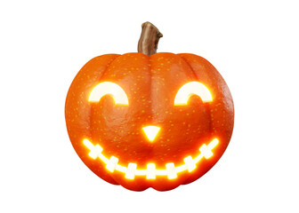 3d rendering of jack pumpkins lantern halloween concept isolated on white background