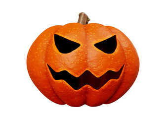 3d rendering of jack pumpkins halloween concept isolated on white background