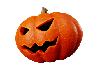 3d rendering of jack pumpkins halloween concept isolated on white background