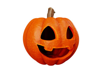 3d rendering of jack pumpkins halloween concept isolated on white background