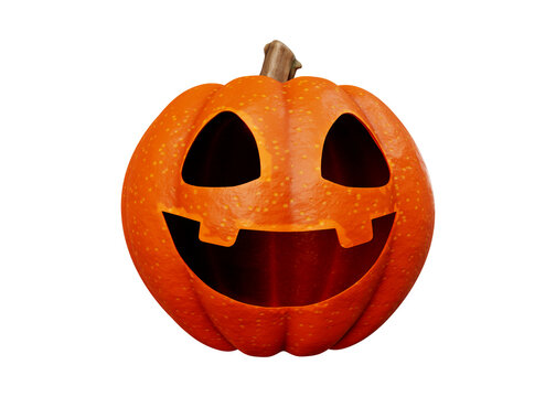 3d rendering of jack pumpkins halloween concept isolated on white background