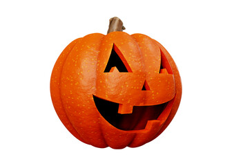 3d rendering of jack pumpkins halloween concept isolated on white background