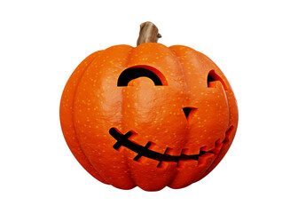3d rendering of jack pumpkins halloween concept isolated on white background