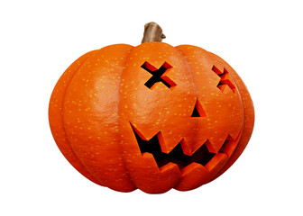 3d rendering of jack pumpkins halloween concept isolated on white background