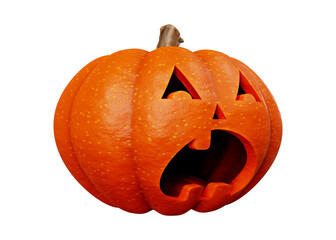 3d rendering of jack pumpkins halloween concept isolated on white background