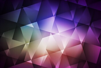 Fototapeta premium Dark Pink, Green vector abstract polygonal background.