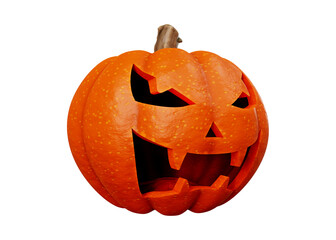 3d rendering of jack pumpkins halloween concept isolated on white background