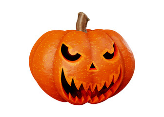 3d rendering of jack pumpkins halloween concept isolated on white background