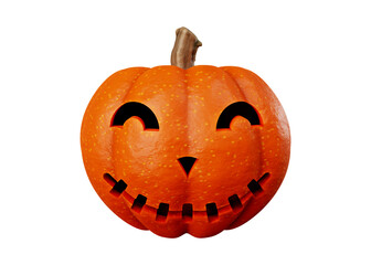 3d rendering of jack pumpkins halloween concept isolated on white background