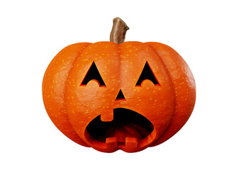 3d rendering of jack pumpkins halloween concept isolated on white background