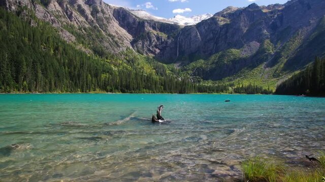 Heavens Peak Above The Turquoise Waters of Avalanche Lake, Glacier National Park, Montana, USA