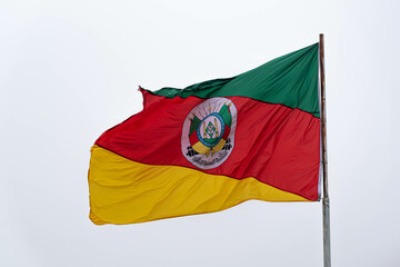 Flag of the State of Rio Grande do Sul in Brazil - obrazy, fototapety, plakaty