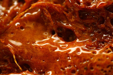 Texture of caramelize sugar