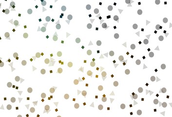 Light Green, Yellow vector texture with poly style with circles, cubes.