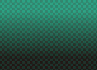 イラスト素材：市松模様（緑×黒）グラデーション　コピースペースのある壁紙

