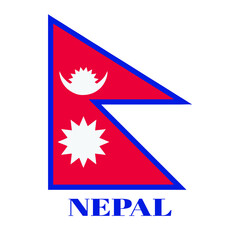 Nepal flag with elegant medal ornament concept